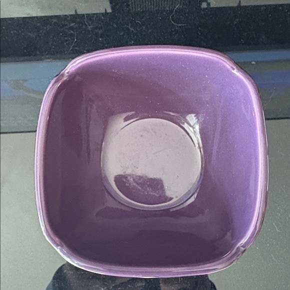 PartyLite Elegant Purple Zen Ceramic Bowl and plate candle set - Picture 3 of 6